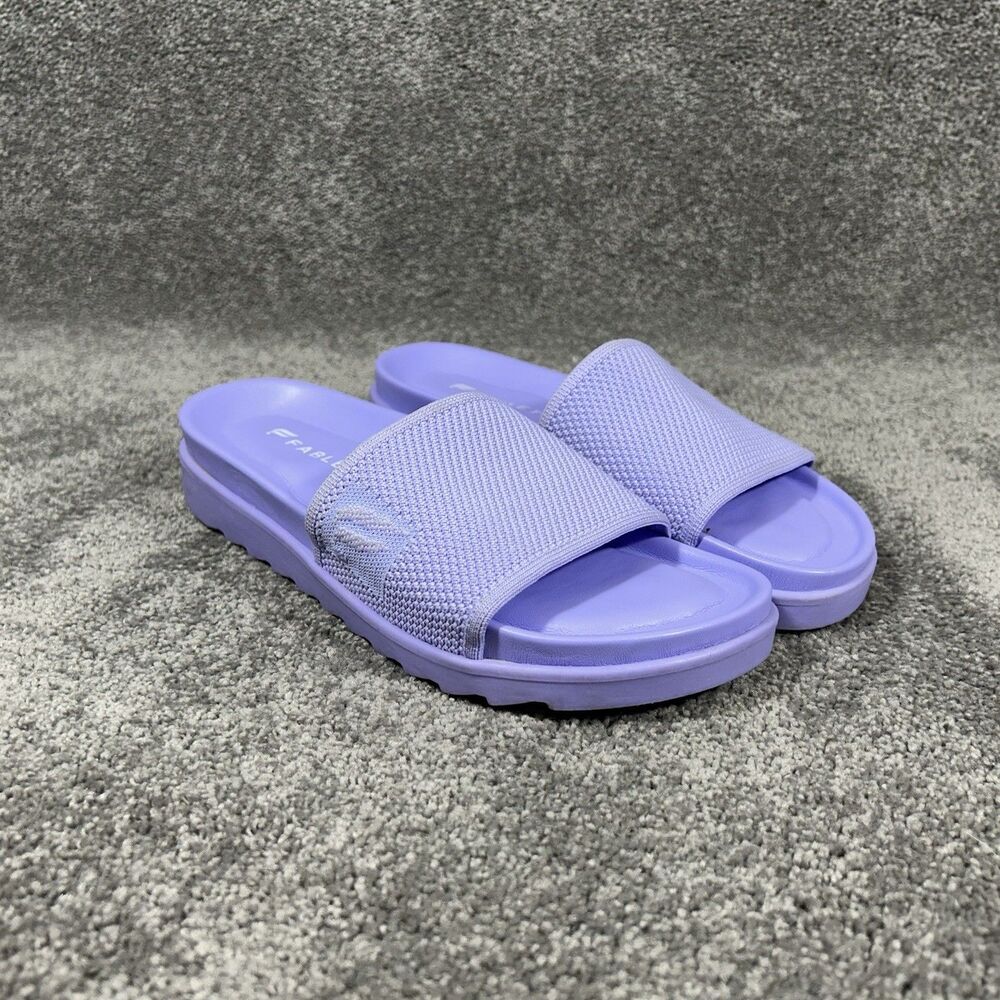 Fabletics Slides Women’s Size 7 Lavender Purple  Slip On Casual Recovery Sandals
